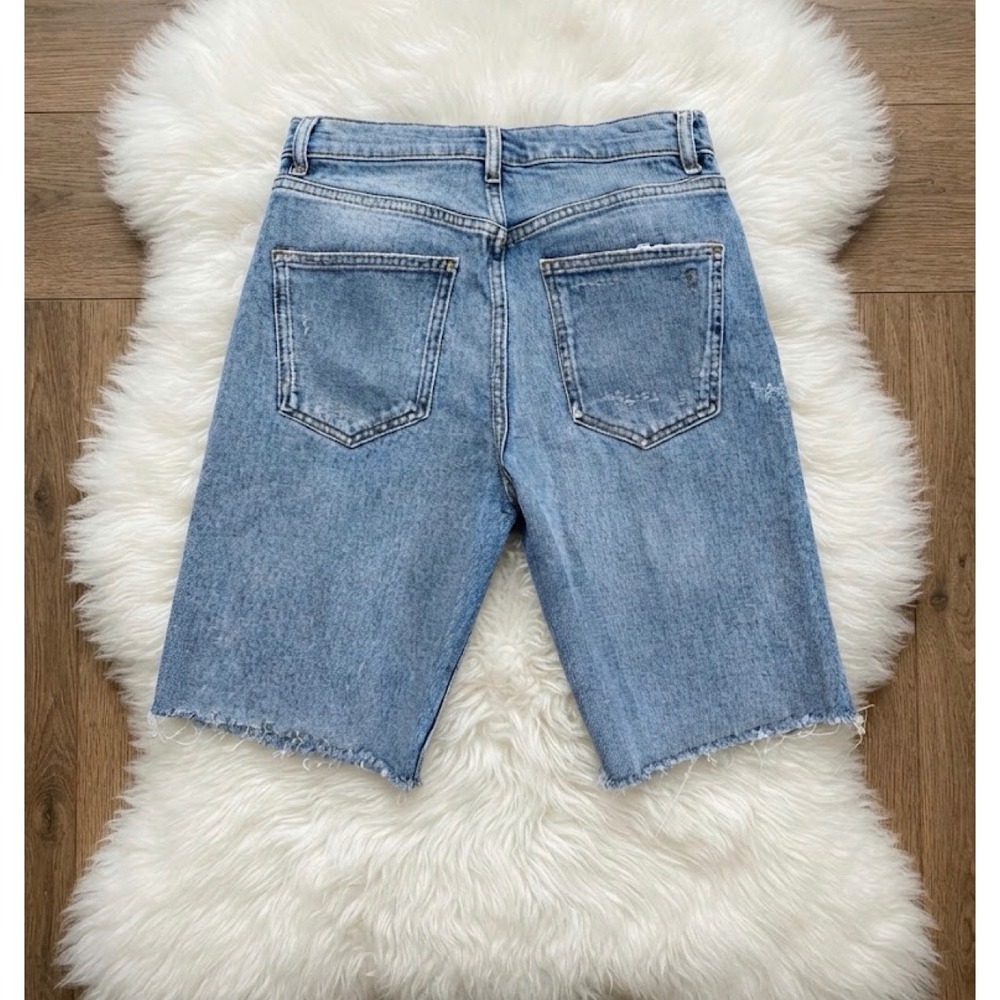 Pilcro and the Letterpress Womens Bermuda Denim Shorts Size 27 Light Wash